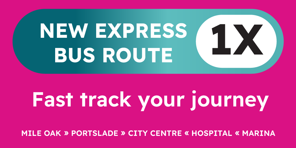 Fast track your journey with the 1X - Brighton & Hove Buses