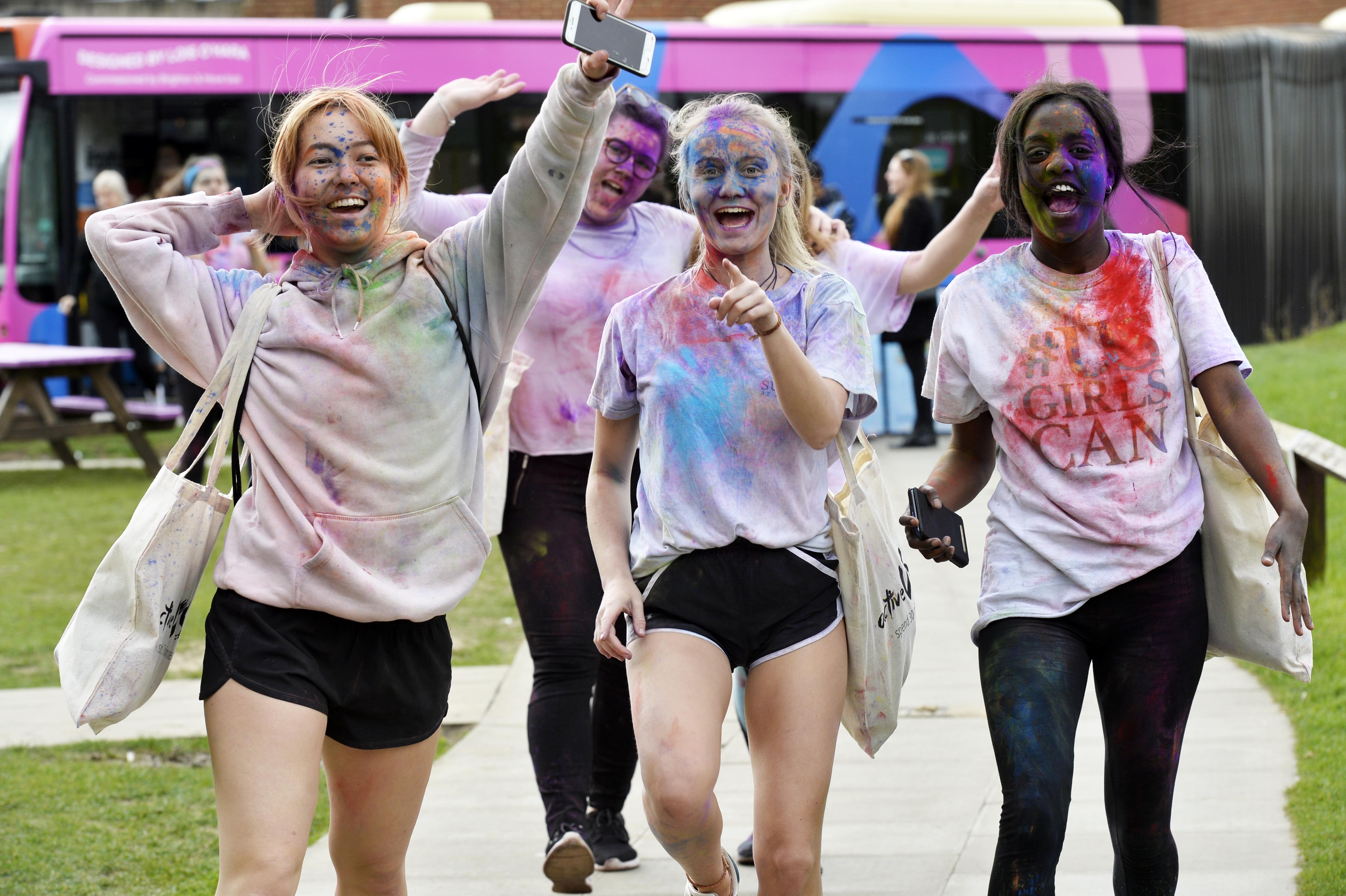 University students celebrating one world and diversity