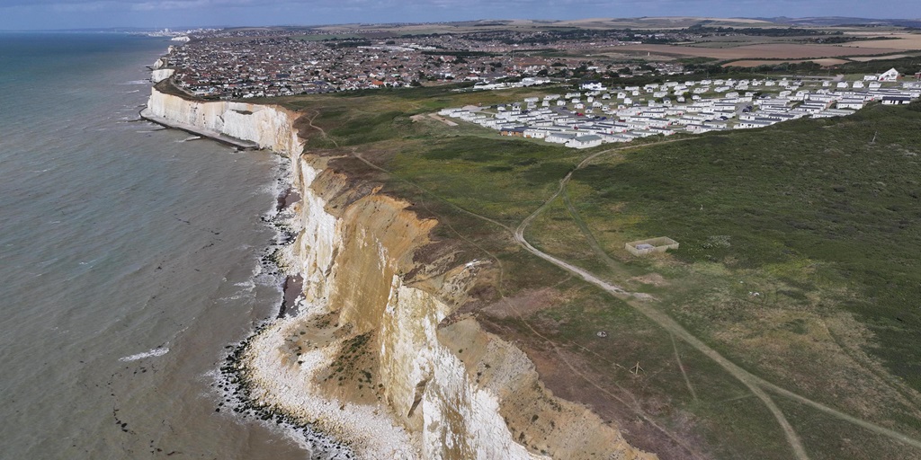 Image of Peacehaven Cliffs with the sea in view