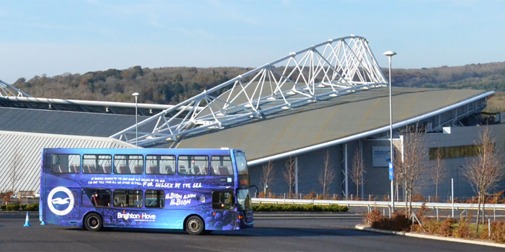 Brighton & Hove bus at the Amex Stadium