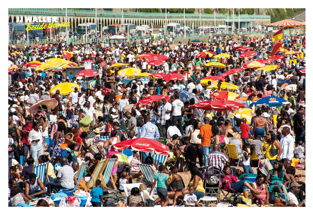 Lots of people on the beach