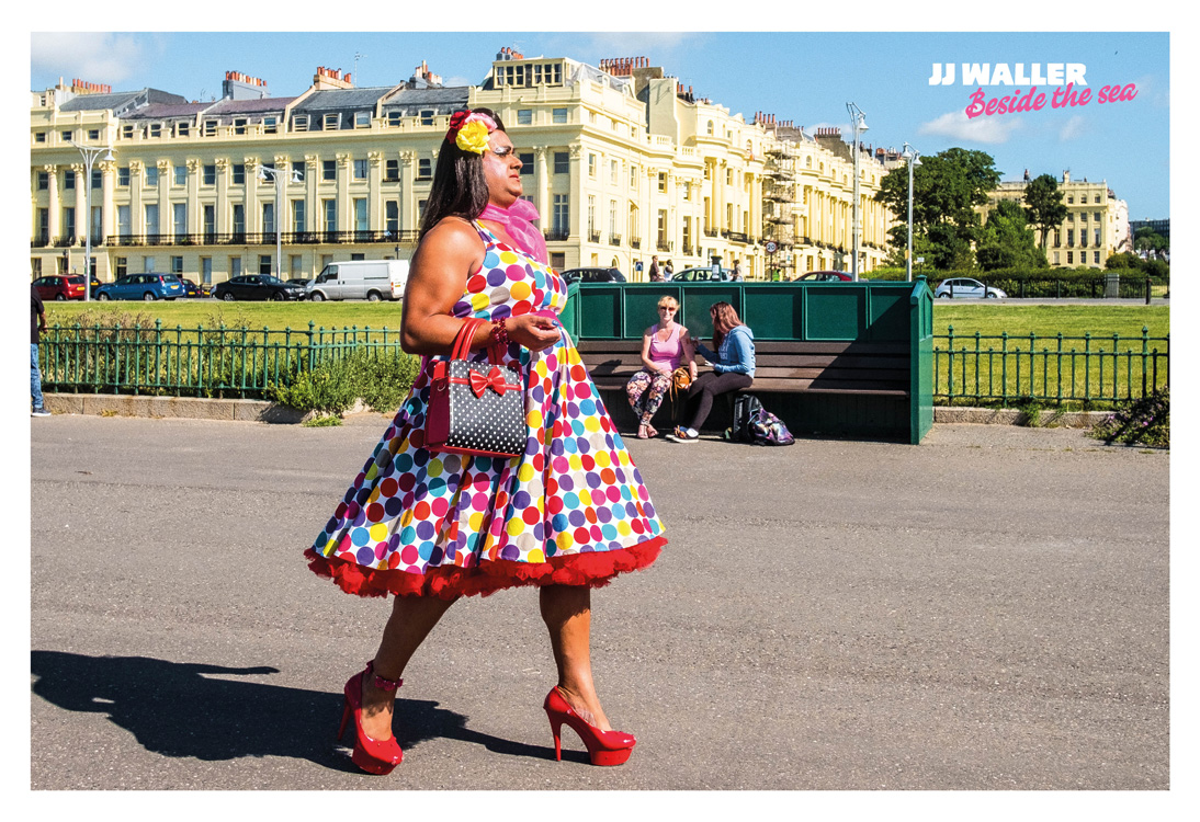 Person in spotty dress