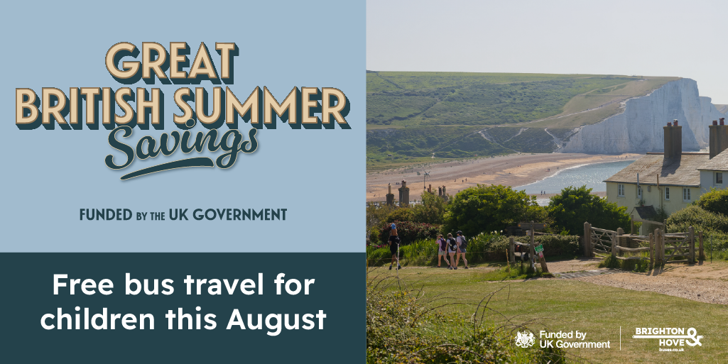 image of seven sisters cliffs with the great british summer savings logo