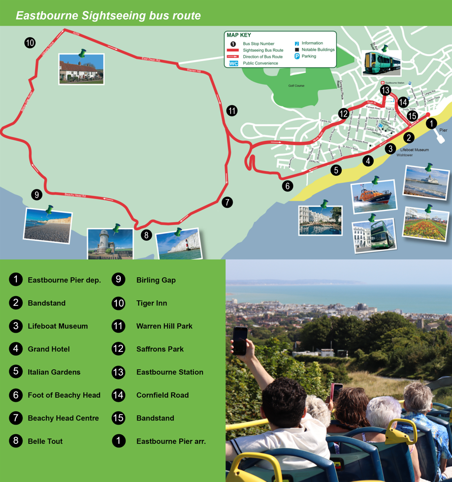 Eastbourne sightseeing map