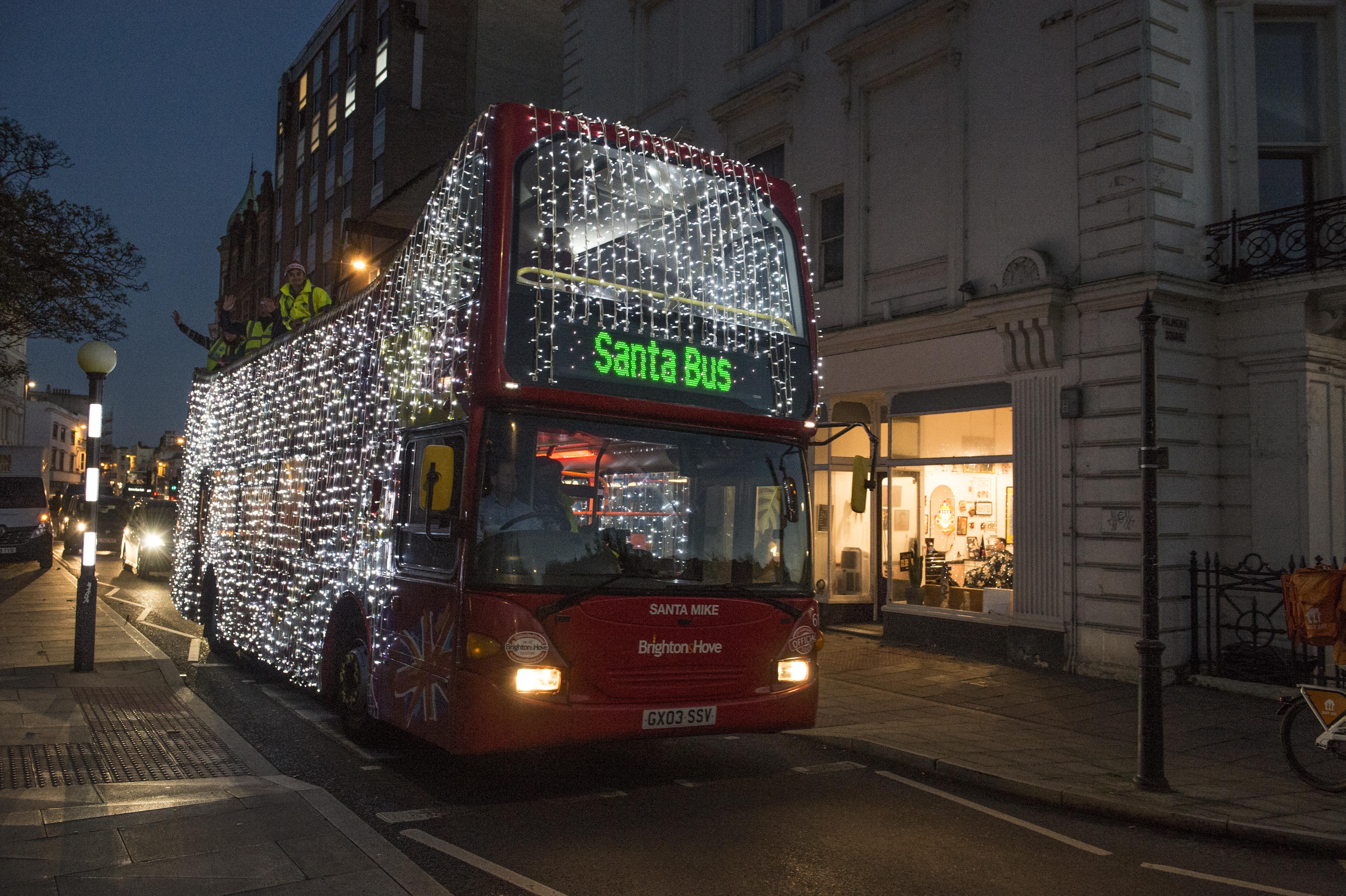 An image of the Santa Bus
