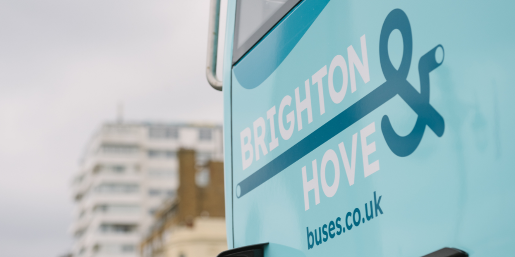 brighton and hove buses logo on the side of a bus